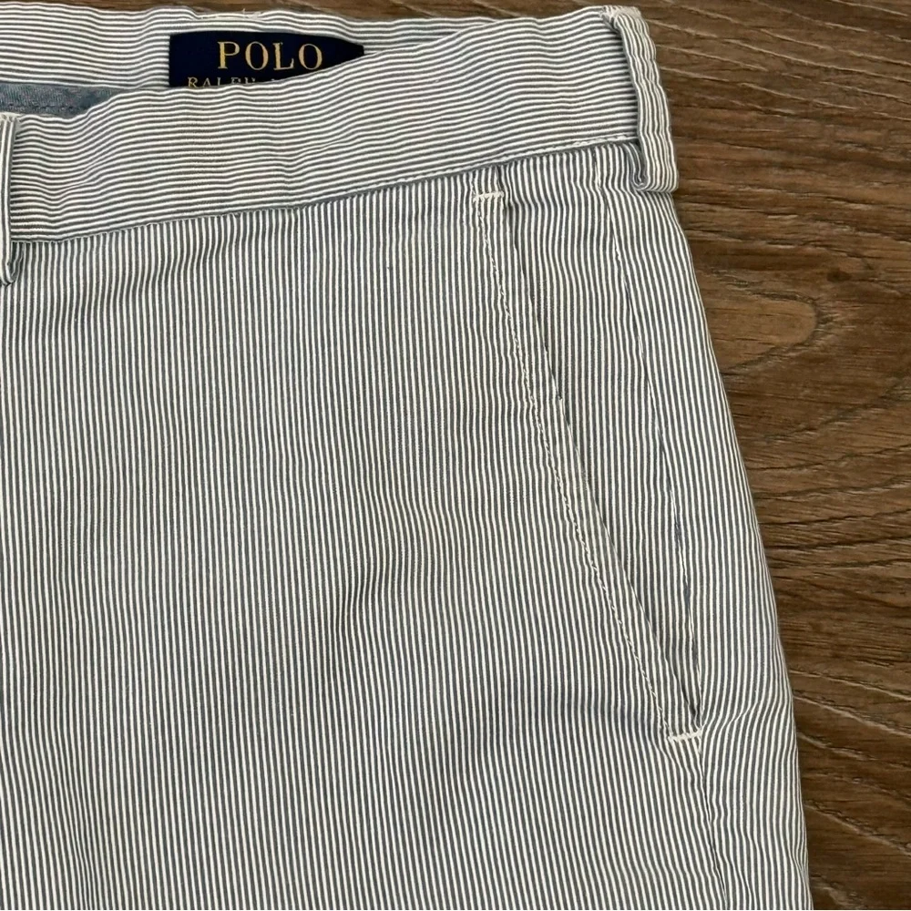 Polo by Ralph Lauren Mens‎ Blue White Striped Classic Fit Size 40 Shorts